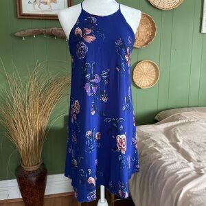 Royal Blue Cocktail Graduation Event High Neckline Dress Size M